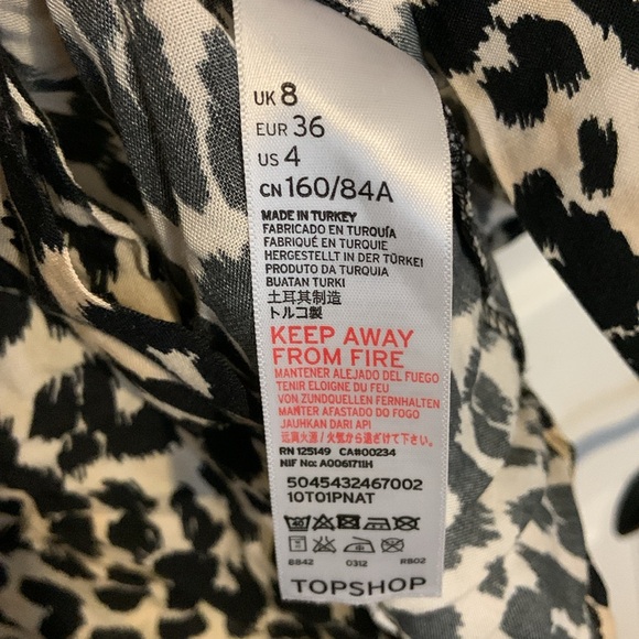 TOPSHOP - long leopard print button up blouse - Picture 4 of 4